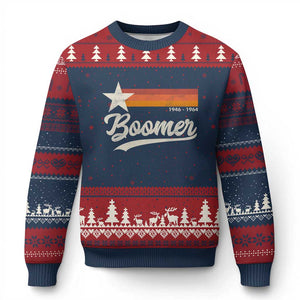 Boomers Generation Ugly Christmas Sweater Vintage Retro Gift TS10 Navy Red Print Your Wear