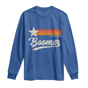 Boomers Generation Long Sleeve Shirt Vintage Retro Gift TS10 Royal Blue Print Your Wear