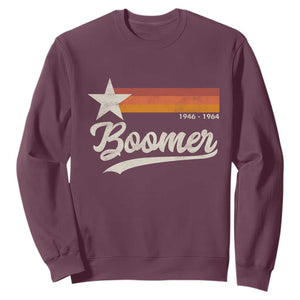 Boomers Generation Sweatshirt Vintage Retro Gift TS10 Maroon Print Your Wear
