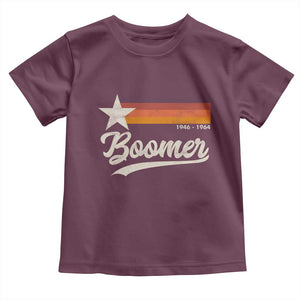 Boomers Generation Toddler T Shirt Vintage Retro Gift TS10 Maroon Print Your Wear