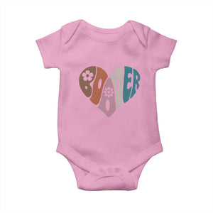 Boomers Generation Baby Onesie Vintage 40s 50s 60s Hippe Peace Love Hippy TS10 Light Pink Print Your Wear