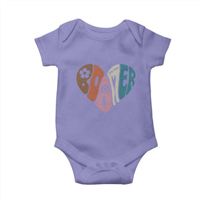 Boomers Generation Baby Onesie Vintage 40s 50s 60s Hippe Peace Love Hippy TS10 Violet Print Your Wear