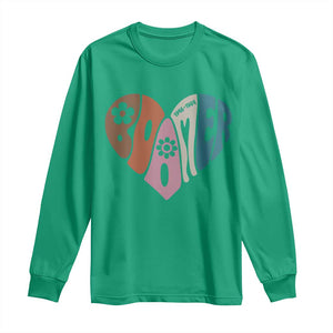 Boomers Generation Long Sleeve Shirt Vintage 40s 50s 60s Hippe Peace Love Hippy TS10 Irish Green Print Your Wear