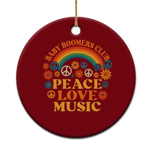 Baby Boomers Generation Ceramic Ornament Peace Love Music 60s Hippe TS10 1pc Red Print Your Wear