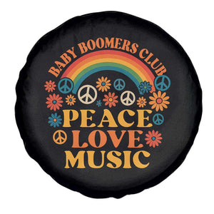 Baby Boomers Generation Spare Tire Cover Peace Love Music 60s Hippe TS10 Print Your Wear