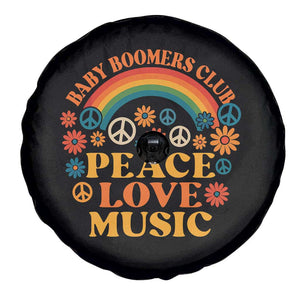 Baby Boomers Generation Spare Tire Cover Peace Love Music 60s Hippe TS10 Print Your Wear