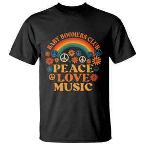 Baby Boomers Generation T Shirt Peace Love Music 60s Hippe TS10 Black Print Your Wear