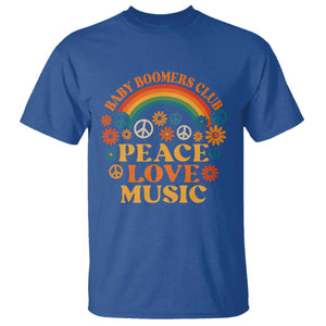 Baby Boomers Generation T Shirt Peace Love Music 60s Hippe TS10 Royal Blue Print Your Wear