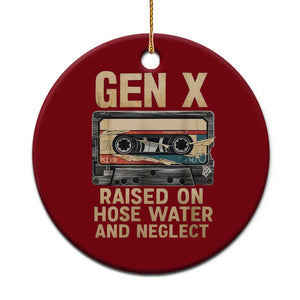 Gen X Ceramic Ornament Vintage Cassette Tape Raised On Hose Water And Neglect Nostalgia TS10 1pc Red Print Your Wear