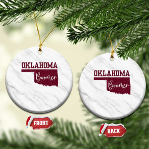 Oklahoma Boomer Ceramic Ornament TS10 1pc White Marble Print Your Wear