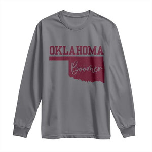 Oklahoma Boomer Long Sleeve Shirt TS10 Charcoal Print Your Wear