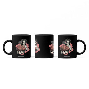 Sarcastic Vintage Coffee Mug Funny Retro 50s Use Your Brain Aesthetic TS10 Print Your Wear