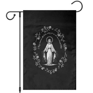 Marian Catholic Garden Flag Virgin Mary Floral Women Religious Catholic Gift TS10 Black Print Your Wear