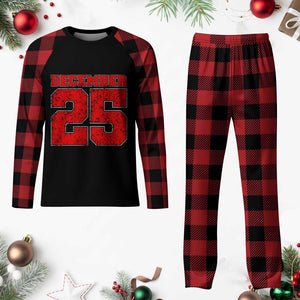 Retro December 25 Christmas Plaid Pajama Set Vintage Holiday TS10 Buffalo Plaid Print Your Wear