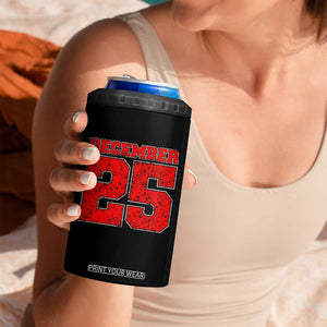 Retro December 25 Christmas 4 in 1 Can Cooler Tumbler Vintage Holiday TS10 Print Your Wear