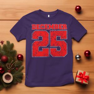 Retro December 25 Christmas T Shirt Vintage Holiday TS10 Purple Print Your Wear