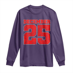 Retro December 25 Christmas Long Sleeve Shirt Vintage Holiday TS10 Purple Print Your Wear