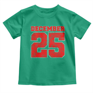 Retro December 25 Christmas Toddler T Shirt Vintage Holiday TS10 Irish Green Print Your Wear