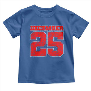 Retro December 25 Christmas Toddler T Shirt Vintage Holiday TS10 Royal Blue Print Your Wear