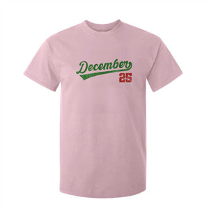 Retro Christmas December 25 T Shirt For Kid Retro Vintage Script Holiday Trip TS10 Light Pink Print Your Wear