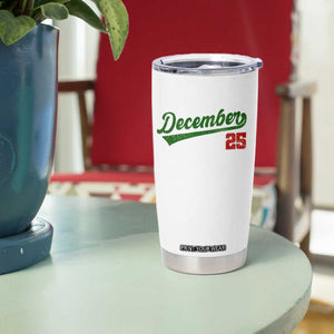 Retro Christmas December 25 Tumbler Cup Retro Vintage Script Holiday Trip TS10 Print Your Wear