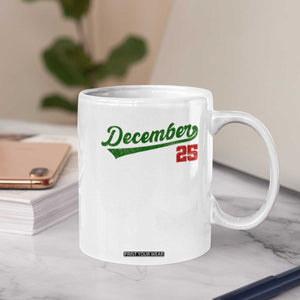 Retro Christmas December 25 Coffee Mug Retro Vintage Script Holiday Trip TS10 Print Your Wear