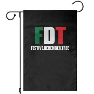 Subtle FDT Christmas Garden Flag Hidden Message Funny Festive December Tree TS10 Black Print Your Wear