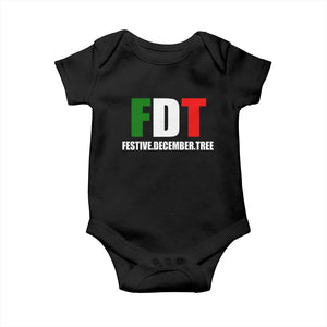 Subtle FDT Christmas Baby Onesie Hidden Message Funny Festive December Tree TS10 Black Print Your Wear