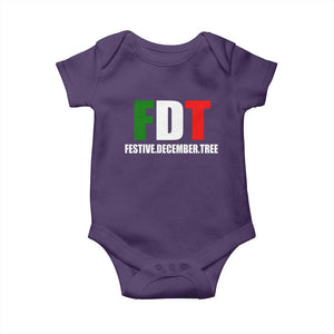 Subtle FDT Christmas Baby Onesie Hidden Message Funny Festive December Tree TS10 Purple Print Your Wear