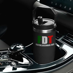 Subtle FDT Christmas Flip Straw Tumbler Hidden Message Funny Festive December Tree TS10 Print Your Wear