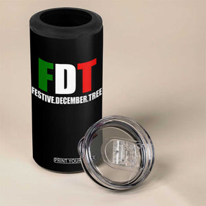 Subtle FDT Christmas 4 in 1 Can Cooler Tumbler Hidden Message Funny Festive December Tree TS10 Print Your Wear