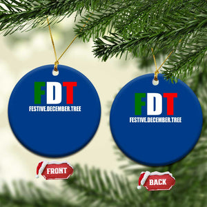 Subtle FDT Christmas Ceramic Ornament Hidden Message Funny Festive December Tree TS10 1pc Blue Print Your Wear