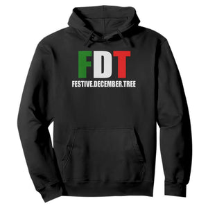 Subtle FDT Christmas Hoodie Hidden Message Funny Festive December Tree TS10 Black Print Your Wear