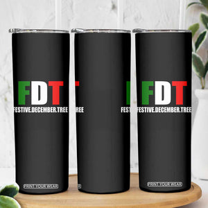 Subtle FDT Christmas Skinny Tumbler Hidden Message Funny Festive December Tree TS10 Print Your Wear