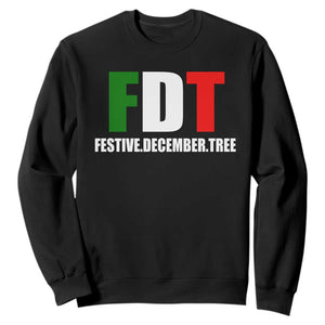Subtle FDT Christmas Sweatshirt Hidden Message Funny Festive December Tree TS10 Black Print Your Wear