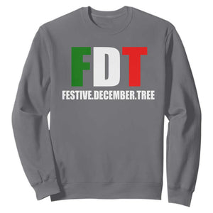 Subtle FDT Christmas Sweatshirt Hidden Message Funny Festive December Tree TS10 Charcoal Print Your Wear