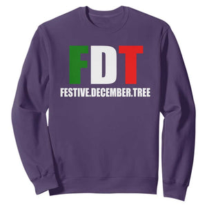 Subtle FDT Christmas Sweatshirt Hidden Message Funny Festive December Tree TS10 Purple Print Your Wear