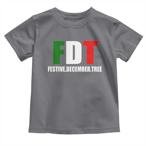 Subtle FDT Christmas Toddler T Shirt Hidden Message Funny Festive December Tree TS10 Charcoal Print Your Wear