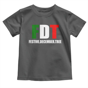 Subtle FDT Christmas Toddler T Shirt Hidden Message Funny Festive December Tree TS10 Dark Heather Print Your Wear