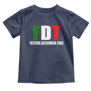 Subtle FDT Christmas Toddler T Shirt Hidden Message Funny Festive December Tree TS10 Navy Print Your Wear