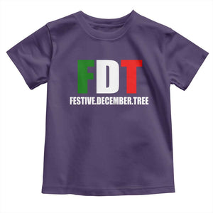 Subtle FDT Christmas Toddler T Shirt Hidden Message Funny Festive December Tree TS10 Purple Print Your Wear