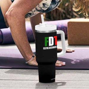 Subtle FDT Christmas Tumbler With Handle Hidden Message Funny Festive December Tree TS10 Print Your Wear