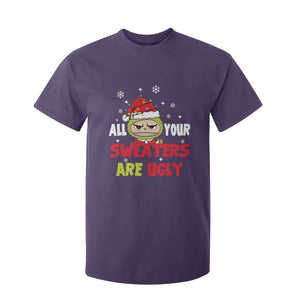 Funny Christmas T Shirt For Kid All Your Sweaters Are Ugly Kawaii Grinchy Bubu TS10 Purple Print Your Wear