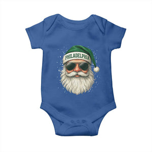 Christmas Philadelphia Fan Baby Onesie Funny Retro Santa Philly Lovers TS10 Royal Blue Print Your Wear