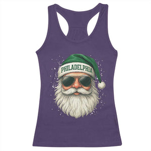 Christmas Philadelphia Fan Racerback Tank Top Funny Retro Santa Philly Lovers TS10 Purple Print Your Wear