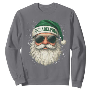 Christmas Philadelphia Fan Sweatshirt Funny Retro Santa Philly Lovers TS10 Charcoal Print Your Wear
