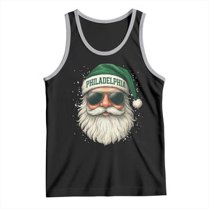 Christmas Philadelphia Fan Tank Top Funny Retro Santa Philly Lovers TS10 Black Athletic Heather Print Your Wear