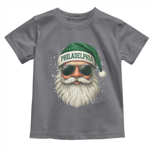 Christmas Philadelphia Fan Toddler T Shirt Funny Retro Santa Philly Lovers TS10 Charcoal Print Your Wear