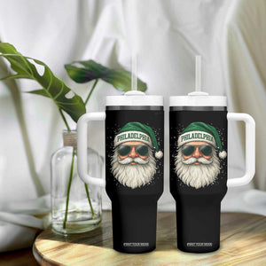Christmas PFE Tumbler With Handle Funny Retro Santa Philly Lovers TS10 Print Your Wear