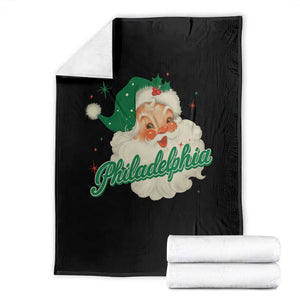 Christmas Philadelphia Football Throw Blanket Vintage Santa Philly Lovers TS10 Black Print Your Wear